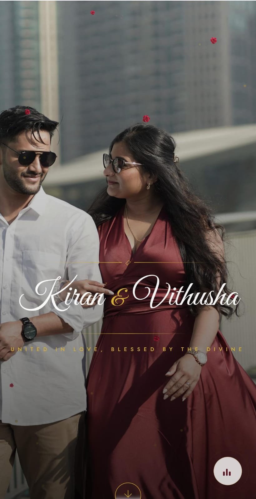 Thulasi Hindu Wedding Invitation Website Template Design — Muhurtham, Kanyadaanam & Sadhya